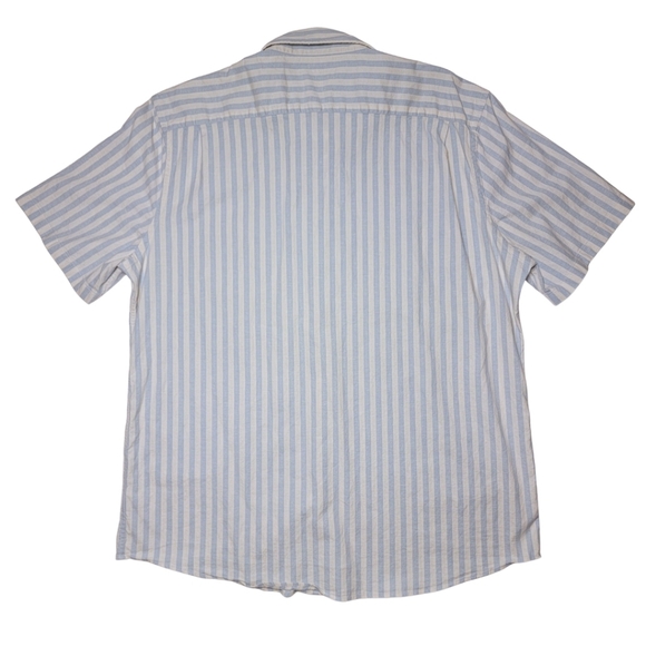 Faherty Breeze Sky Shell Stripe Short Sleeve Shirt XXL - Picture 3 of 7